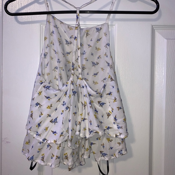 White Floral Tank Top - Picture 2 of 2